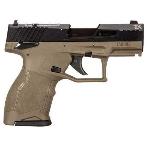 Taurus TX22 Compact Semi-Automatic Pistol .22 Long Rifle 3.5" Barrel (2)-13Rd Magazines Picatinny Rail Adjustable Sights Black Slide Olive Drab Green Polymer Finish - Buy A Gun