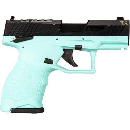 Taurus TX22C Compact Semi-Automatic Pistol 22 Long Rifle 3.6" Barrel (2)-13Rd Magazines Optic Ready Black Slide Cyan Blue Polymer Finish - Buy A Gun