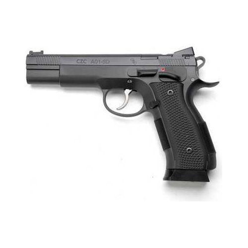 CZ-USA A01-SD Semi-Automatic Pistol 9mm Luger 4.92" Barrel (2)-19Rd Magazines Optic Cut Slide G10 Grips Black Polycoat & Nitride Finish - Buy A Gun