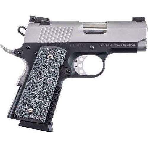 Magnum Research 1911U Semi-Automatic Pistol 45 ACP 3" Bull Barrel (2)-6Rd Magazines Black/Gray G10 Grips Stainless Steel Serrated Slide Black Finish - Buy A Gun