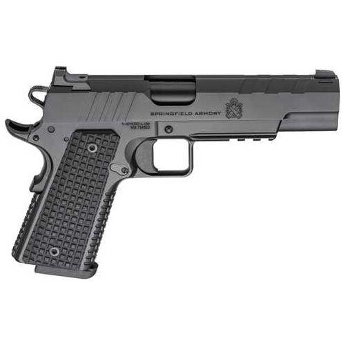 Springfield Armory Emissary 1911 Semi-Automatic Pistol 9mm Luger 5" Barrel (2)-9Rd Magazines Night Sights VZ Thin-Line G10 Synthetic Grips Black Cerakote Finish - Buy A Gun