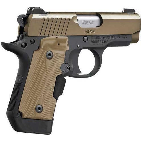 Kimber Micro Desert Night Pistol 380 ACP 2.75" Barrel 6 Rd Mag Desert Tan w/ Laser Grip Model: 3300209 - Buy A Gun