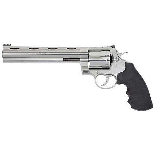 Colt Anaconda Double Action Only Revolver 44 Remington Magnum 8" Barrel 6 Round Capacity Green Front Fiber Optic Sight Black Rubber Grips Stainless Steel Finish - Buy A Gun