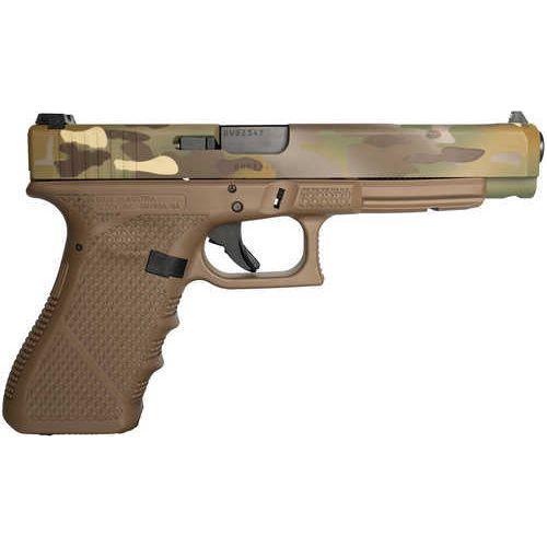 Weapon Works G34 Gen3 Competition Semi-Automatic Pistol 9mm Luger 5.31" Barrel (1)-17Rd Magazine Long/Serrated Camouflage Slide Flat Dark Earth Polymer Finish - Buy A Gun