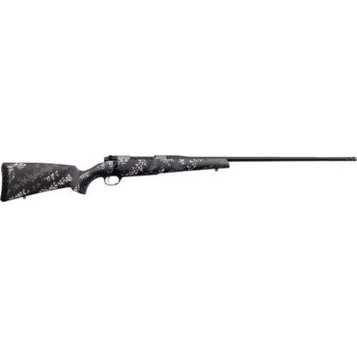 Weatherby Mark V Backcountry Ti 2.0 Bolt Action Rifle 7mm PRC 24" Barrel 3 Round Capacity Drilled & Tapped Peak44 Carbon Fiber Grey/White Stock Carbon Black Cerakote Finish