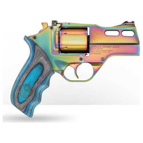 Chiappa Rhino Nebula 357 Magnum Revolver 3" Barrel 6 Round Capacity Blue Laminate Grips Rainbow PVD Finish - Buy A Gun