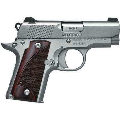 Kimber Micro Stainless Pistol 380 ACP 2.75" Barrel 7 Rd. Satin Silver w/ Rosewood Model: 3300207 - Buy A Gun