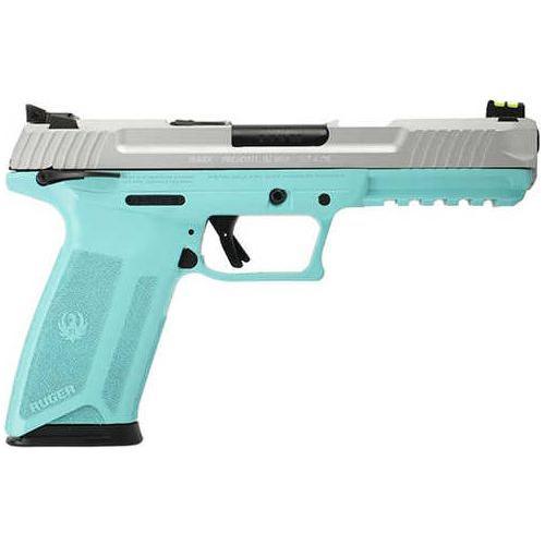 Ruger-57 5.7x28mm Turquoise Frame Silver Slide 4.94