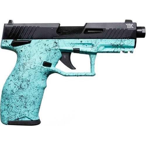 Taurus TX22 Pistol 22 Long Rifle 4" Barrel 16Rd Black & Cyan Finish - Buy A Gun