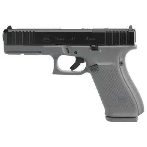 Glock G21 G5 MOS Pistol 45 ACP 4.61" Barrel 10Rd Black And Gray Finish - Buy A Gun