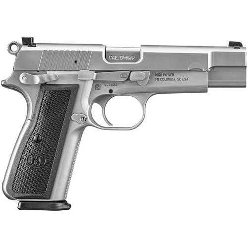 FN High Power Pistol 9mm Luger 4.7" Barrel 17Rd Silver Finish - Buy A Gun