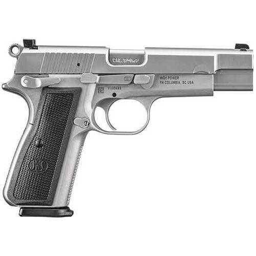 FN High Power Pistol 9mm Luger 4.7" Barrel 10Rd Silver Finish - Buy A Gun