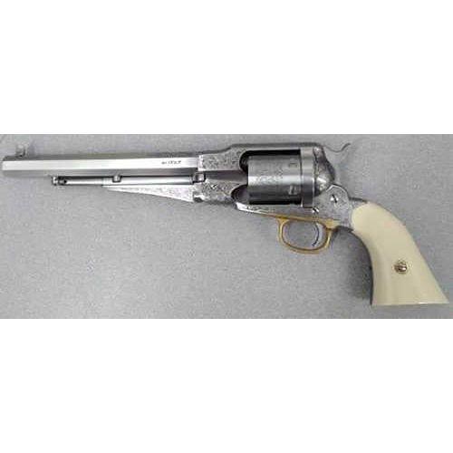 Taylor's & Company 1858 Remington Conversion Revolver 45 Long Colt 8" Barrel 6Rd Nickel-Plated Finish - Buy A Gun