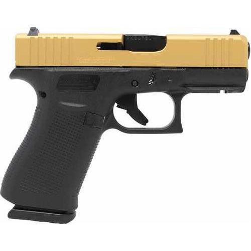 Glock G43X Pistol 10mm 3.41" Barrel 10Rd Gold Slide Black Finish - Buy A Gun