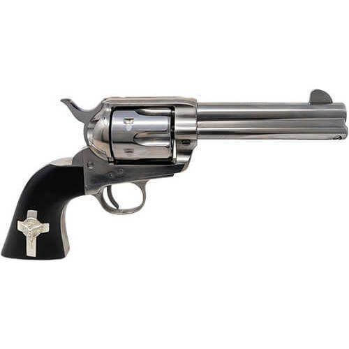 Cimarron Holy Smoker Frontier Revolver 45 Colt 4.75" Barrel 6Rd Silver Finish - Buy A Gun