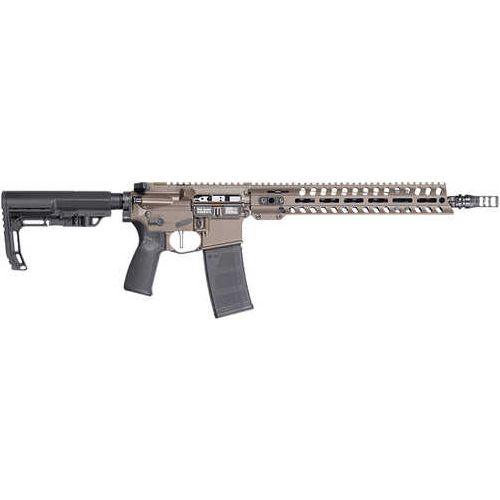 Patriot Ordnance Factory Minuteman Rifle 300 Blackout 30 Round 13.75" Barrel Black Nitride Steel Threaded Barrel, Patriot Brown Cerakote