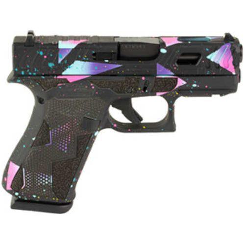 Glock 43X 80's Night Pistol 9mm Luger 3.41" Barrel 10Rd Black/Cyan/Purple Finish - Buy A Gun