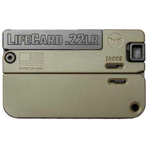 Trailblazer Lifecard .22 Long Rifle Single Shot Pistol 2.5" Barrel Olive Drab Green Aluminum Finish - Buy A Gun