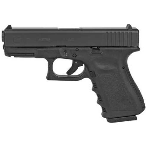 Glock 19 Gen 3 Semi-Auto Striker Fired Compact 9mm Pistol 4.02" Barrel 2-10Rd Mags Fixed Sights Black Matte Polymer Finish - Buy A Gun