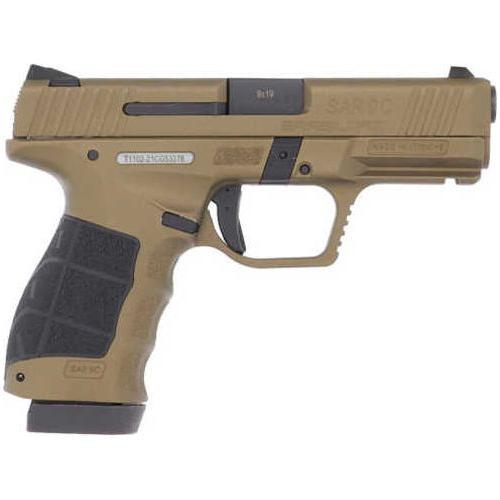 SAR USA SAR9C Semi-Auto Compact Pistol 9mm Luger 4" Barrel (2)-15Rd Mags Fixed Sights Bronze Polymer Finish - Buy A Gun