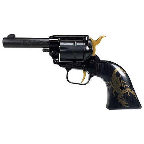 Heritage Barkeep 22LR revolver 3 in barrel 6 rd capacity black oxide gold scorpion laminate wood finish - Buy A Gun