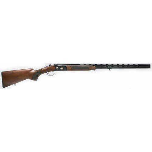 Iver Johnson 600 O/U Break Action Shotgun with 12 Gauge, 28-inch barrel, and 3-inch chamber. Features an engraved black chrome receiver and walnut stock finish.