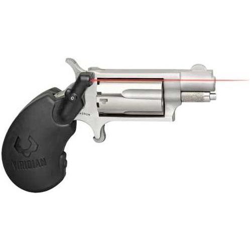 North American Arms Mini Revolver 22 WMR 1.125" Barrel 5Rd Capacity Front Sight: Fixed Half-Moon Rear Viridian Laser Grip Stainless Steel Finish - Buy A Gun