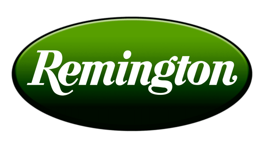 The image shows the logo of **Remington**, a well-known brand. Remington is associated with firearms, ammunition, and personal care products such as shavers and grooming tools. The logo features a green oval background with the brand nameRemington" written in white, bold, and slightly italicized font. 

Would you like more information about the company or its products?