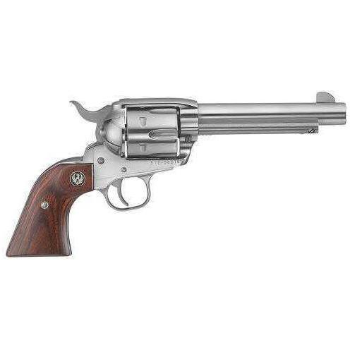 Ruger Vaquero Revolver 45 Colt (LC) 4.62" Barrel 6 Shot Cylinder High Gloss Stainless Steel Hardwood Grip - Buy A Gun