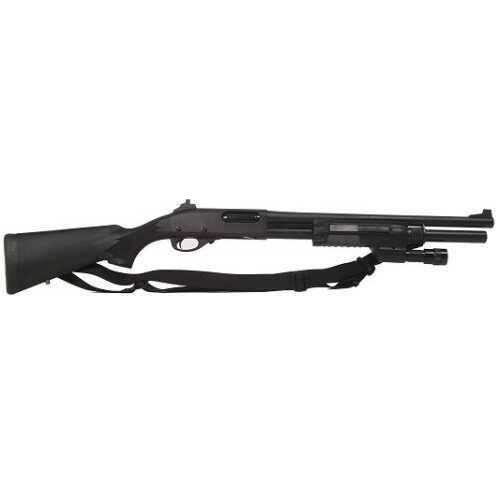 Wilson Combat Standard Pump Shotgun 12 Gauge with 18.5-inch barrel, 3-inch chamber, and synthetic black stock. Durable tactical firearm for enthusiasts.