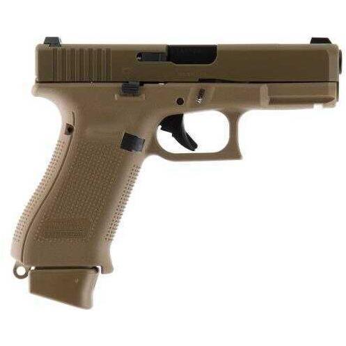 Glock 19X Semi Automatic Pistol 9mm 4" Barrel Flat Dark Earth 17+1 Night Sights (Glock Frame with Slide) - Buy A Gun