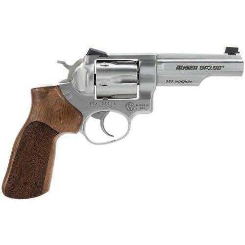 Ruger GP100 357 Magnum 4.2" Barrel Stainless Steel 6 Round Fiber Optic Sights Hogue Stippled Hardwood Grip 1754 - Buy A Gun