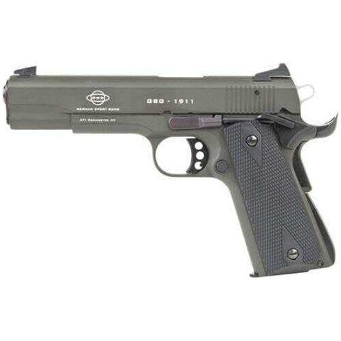 ATI GSG 1911 Pistol 22 LR 5" Threaded Barrel 10 Round OD Green Tail Saftey Grip - Buy A Gun