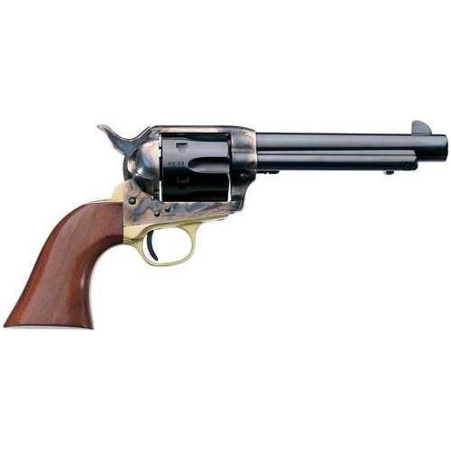 Taylors & Company Firearms Uberti 1873 Cattleman 357Magnum Revolver 4.75" Barrel 6Rd Capacity Blade Front Sights Walnut Stock Blue With Steel Case Hardened Frame Finish - Buy A Gun