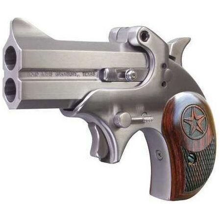 Bond Arms Cowboy Defender 32 H&R Magnum 2 Round 3" Barrel Polished Satin Stainless Steel With Rosewood Grip Derringer Pistol BACD327FEDMAG - Buy A Gun