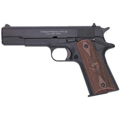 Chiappa Firearms 1911-22 Semi Automatic Rimfire Pistol 22LR Black 10 Round Checkered Walnut Grip - Buy A Gun