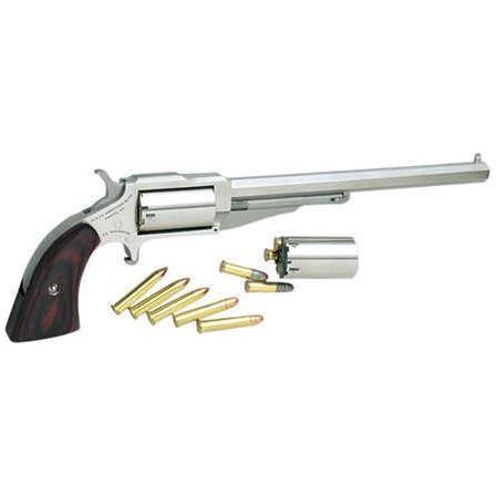 North American Arms Revolver 1860 Hogleg 22 Mag/22 Long Rifle 6"Barrel 5 Round Wood Grip Stainless Steel 18606C - Buy A Gun