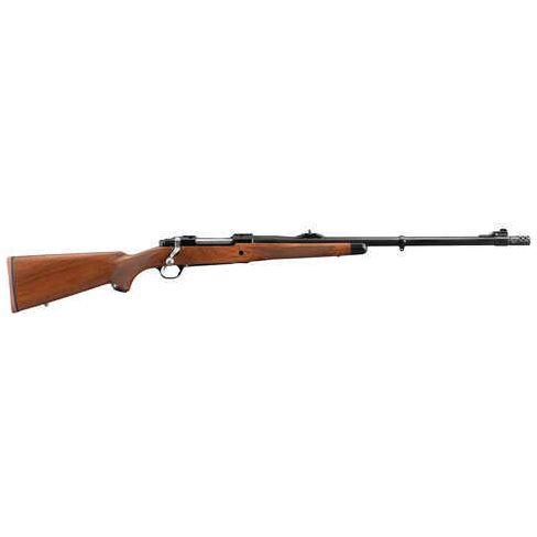 Ruger M77 Hawkeye African Rifle 416 23" Blued Barrel 3 Round Muzzle Brake Sights Adjustable Rear Bead Front Integrated Base Walnut Stock Bolt Action 37185