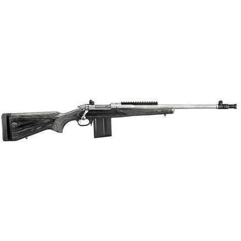 Ruger M77 Gunsite Scout 308 Winchester 18" Stainless Steel Barrel 10 Round Black Laminated Wood Stock Bolt Action Rifle 6822