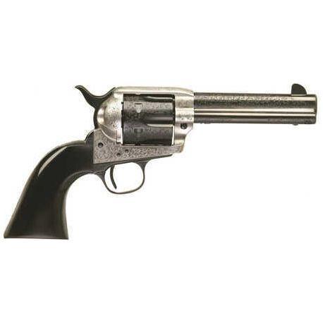 Revolver Taylor's & Company Cattleman 1873 357 Magnum 5.5" Barrel Coin Finish Photo Engraving Wood Grip 707AWE - Buy A Gun