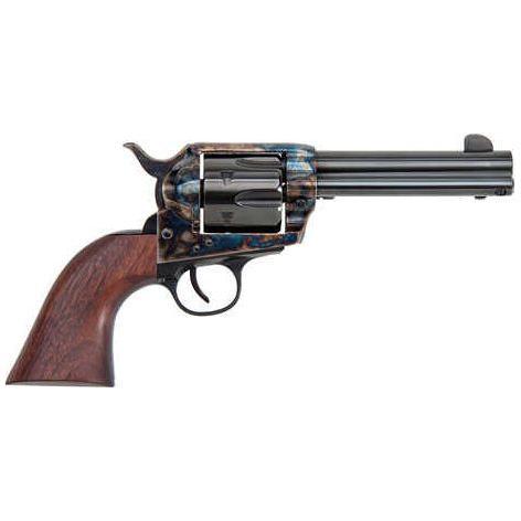 Traditions Revolver Frontier 1873 45 Colt 4.75" Barrel Color Case Hardened Checkered Walnut Wood Grip Single Action SAT73002 - Buy A Gun